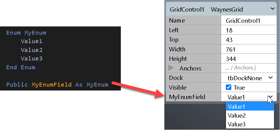 CustomControl enumeration property sheet example